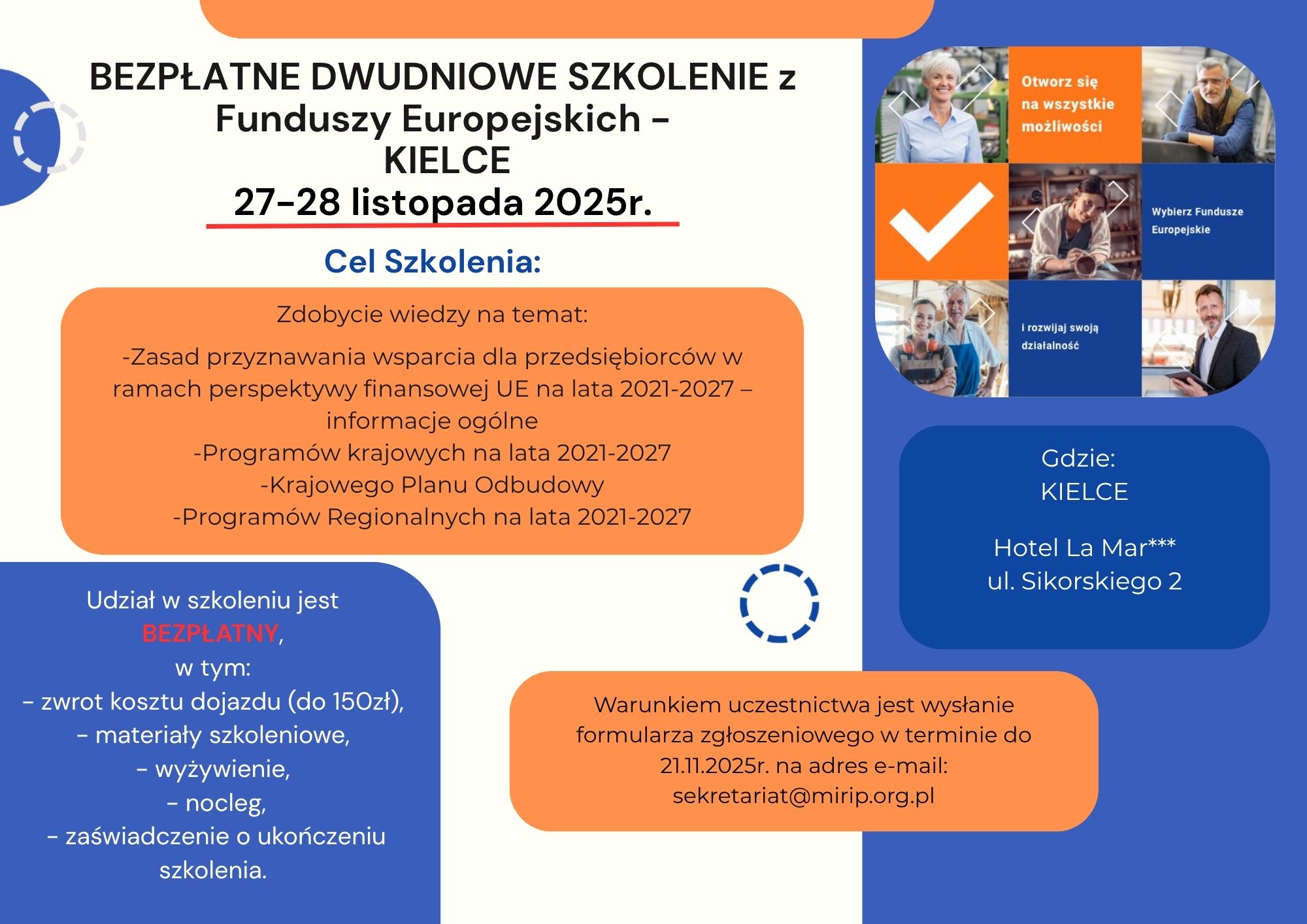 Akademia Funduszy Europejskich na lata 2021-2027 Kielce 28.11.2025